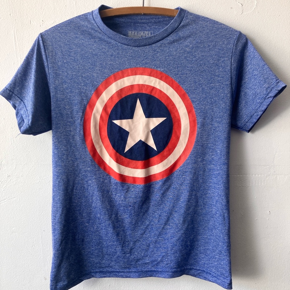 Marvel Heather Blue Graphic Tee